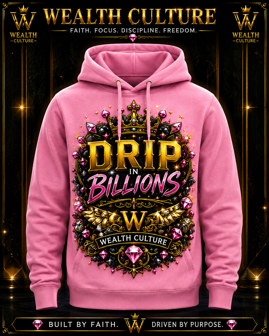 Drip in Billions Girls Graphic Hoodie | Wealth Culture