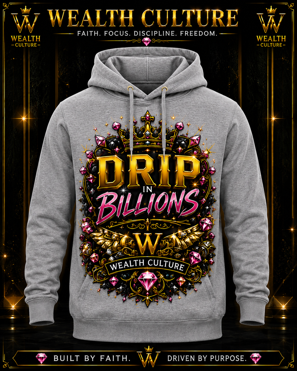 Drip in Billions Girls Graphic Hoodie | Wealth Culture