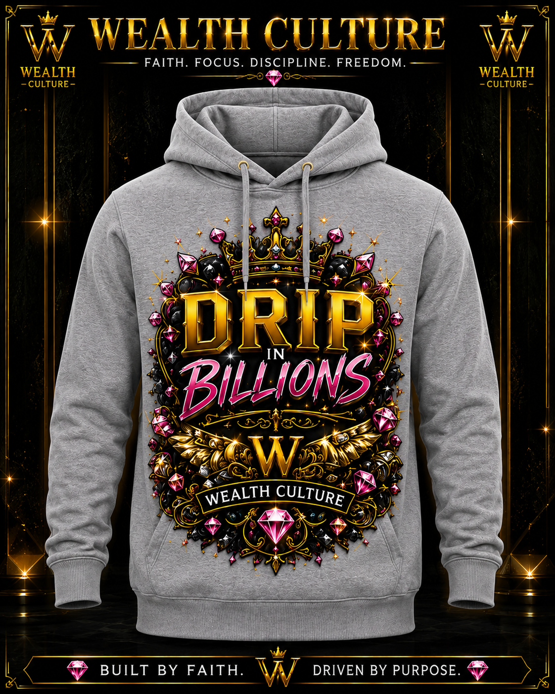 Drip in Billions Girls Graphic Hoodie | Wealth Culture