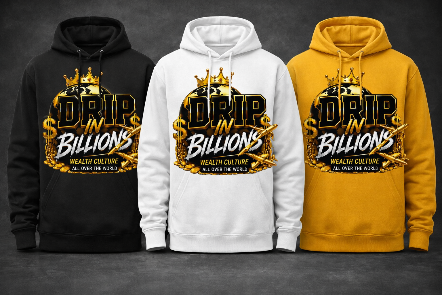 Wealth Culture Drip in Billions Signature Hoodie