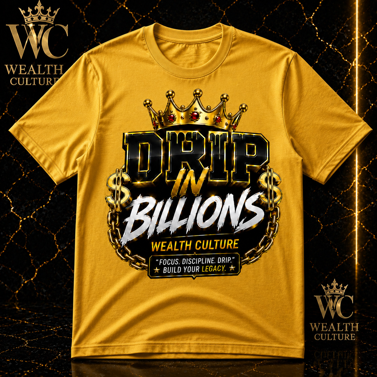 Wealth Culture Teen Drip in Billions Signature Graphic Tee