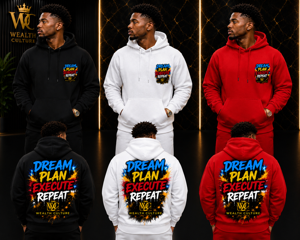 Wealth Culture "Dream Plan Execute Repeat" Graphic Hoodie