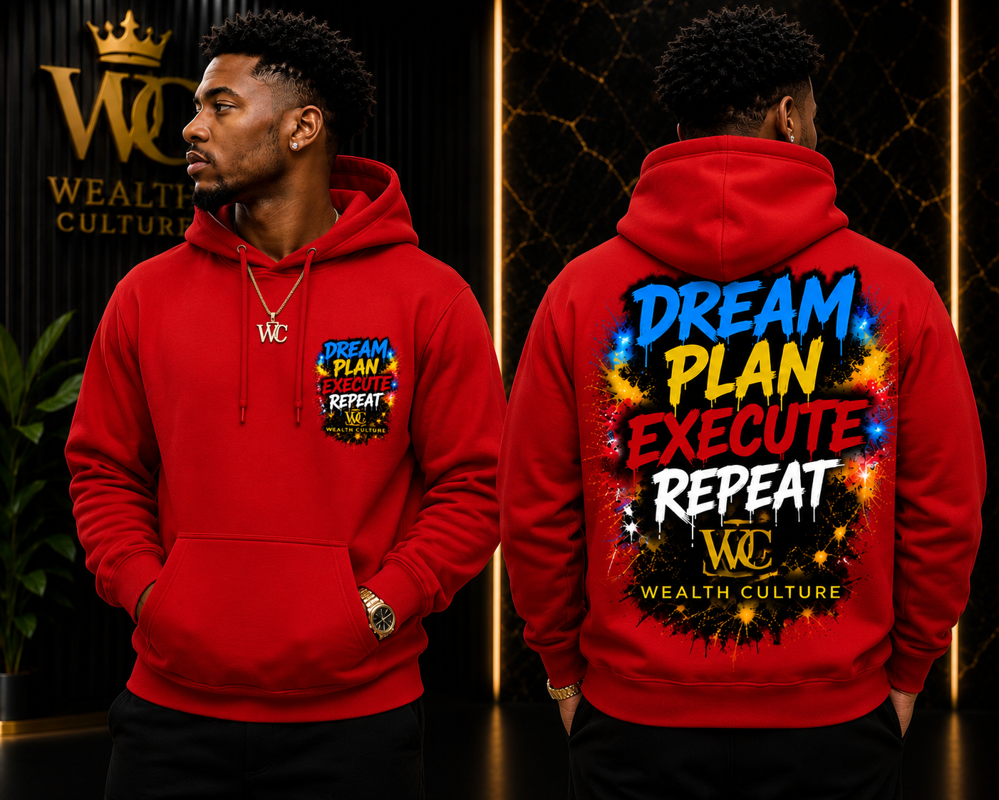 Wealth Culture "Dream Plan Execute Repeat" Graphic Hoodie