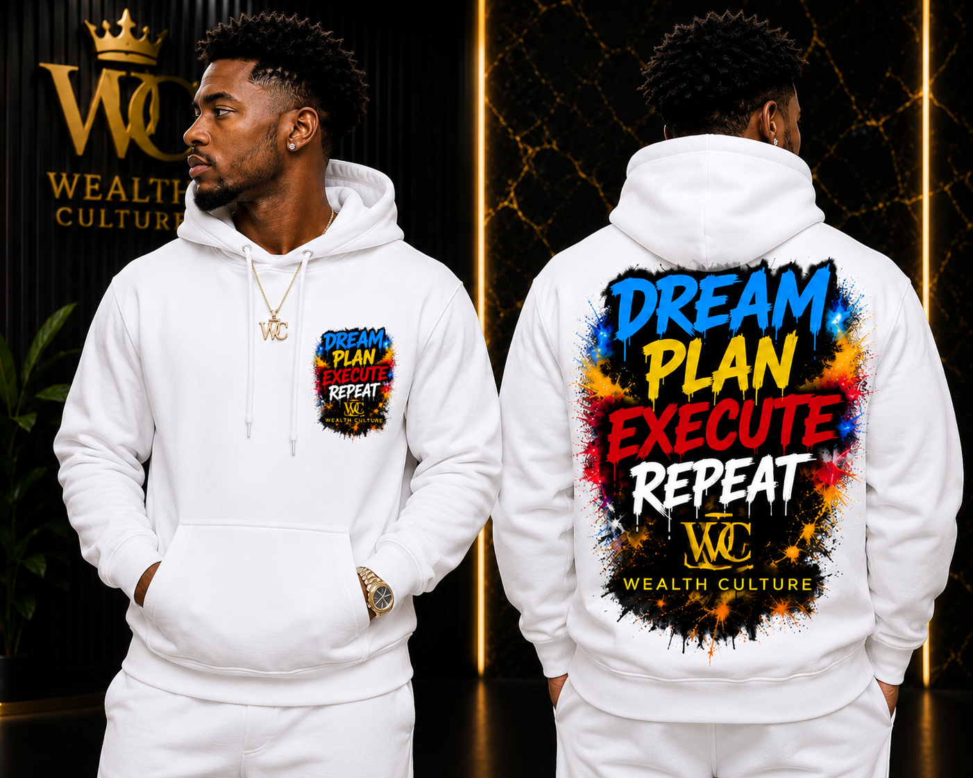 Wealth Culture "Dream Plan Execute Repeat" Graphic Hoodie